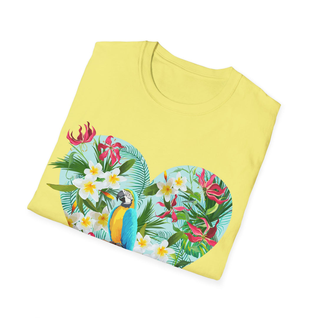 Floral Heart Unisex Softstyle T-Shirt