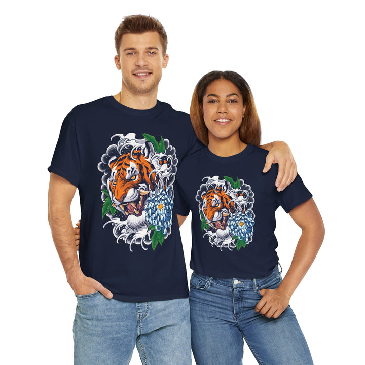 Japanese Style Tiger Unisex Heavy Cotton Tee