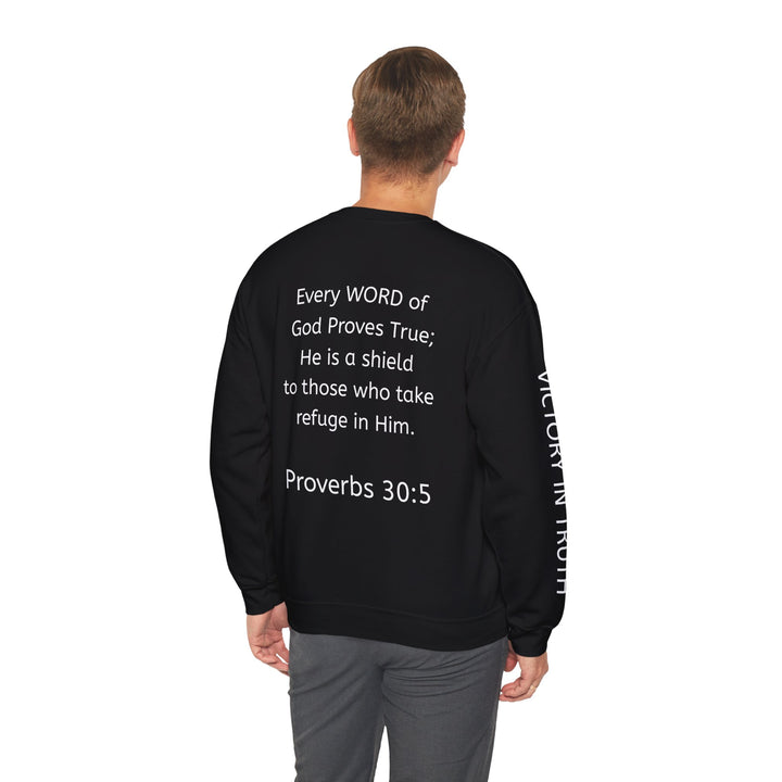 Knight Shield Crewneck Sweatshirt — "Protectors of the Word Victory"