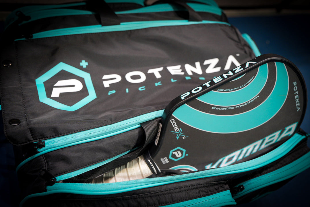 Tournament Pickleball Paddle Bag with Paddle.
