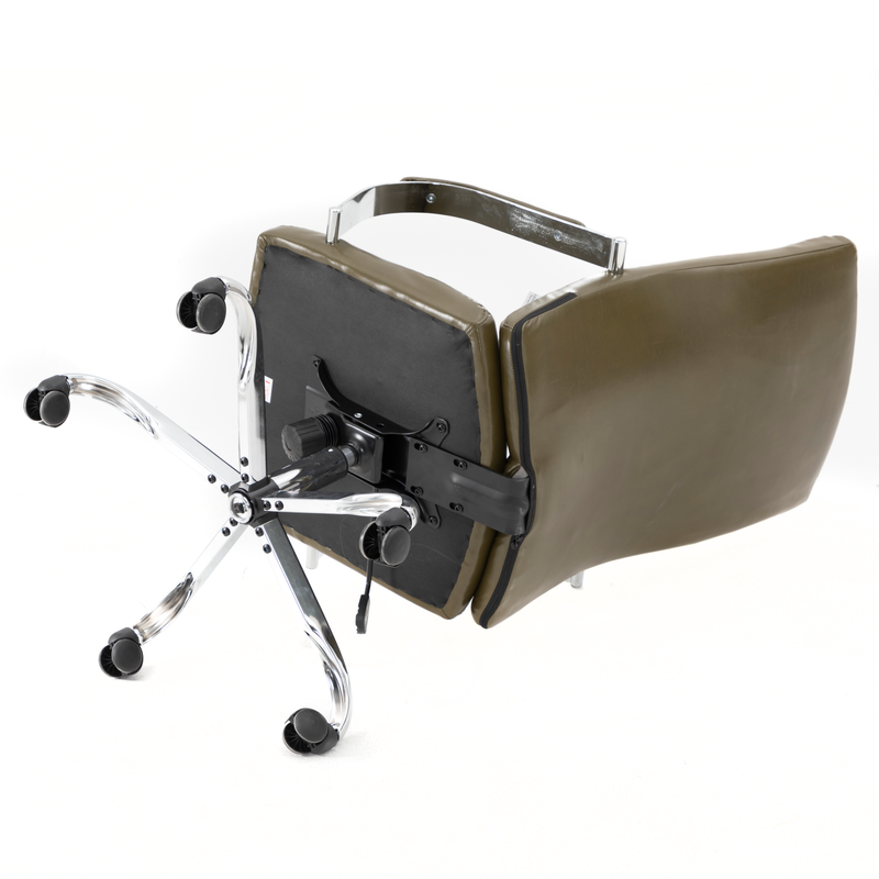LeisureMod Sonora Modern High-Back Leather Office Chair Olive Green