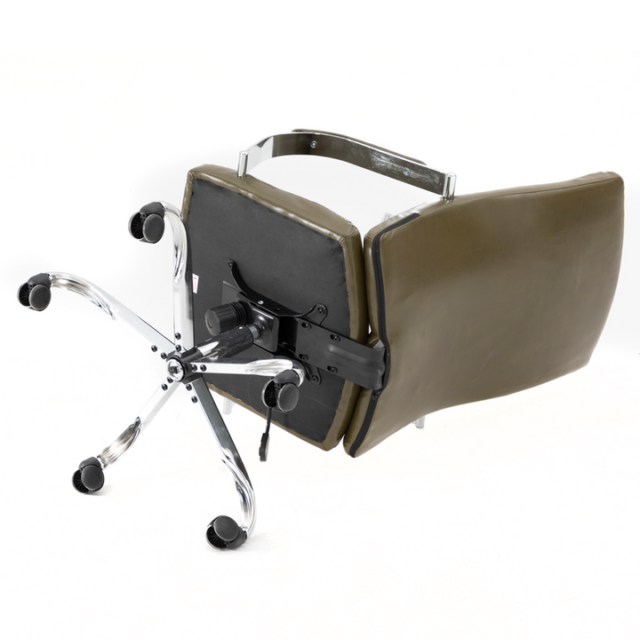 LeisureMod Sonora Modern High-Back Leather Office Chair Olive Green