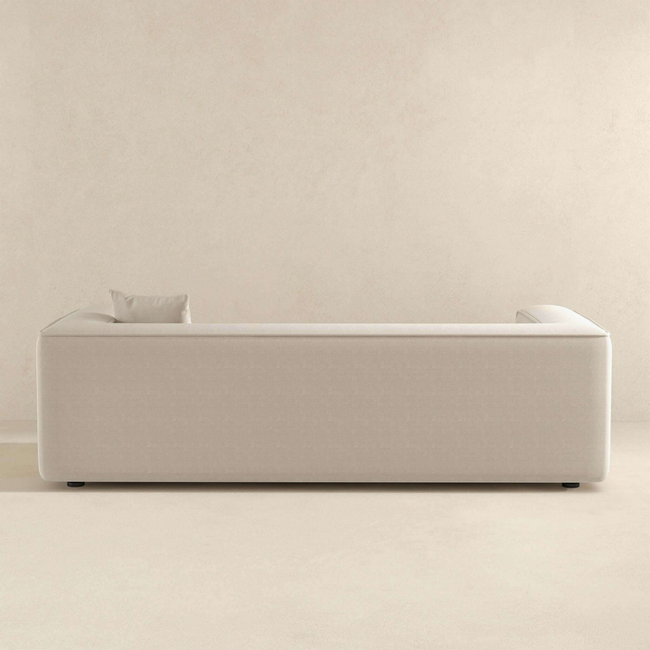 Marshall Modern Cream Boucle Sofa Back View.