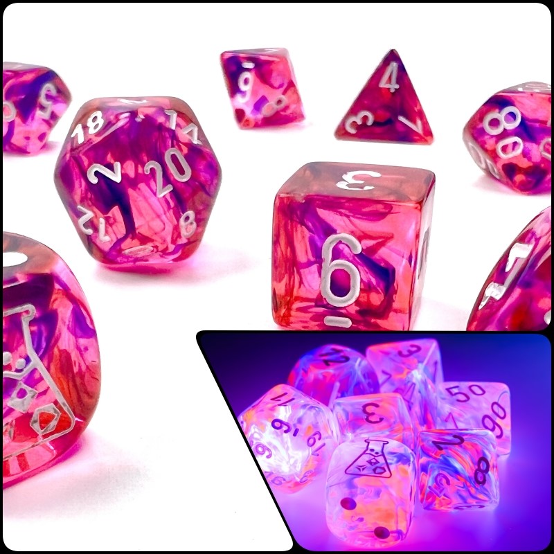 Nebula®Polyhedral Black Light Special/white 7-Die Set (with bonus die)