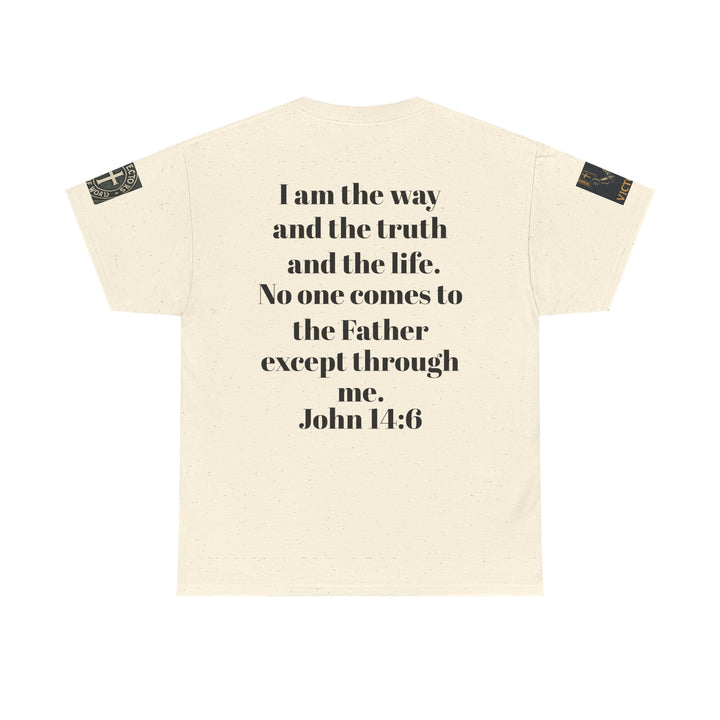 Protectors of the Word Premium Christian T-Shirt — 'Victory' Knight Design with John 14:6 Scripture