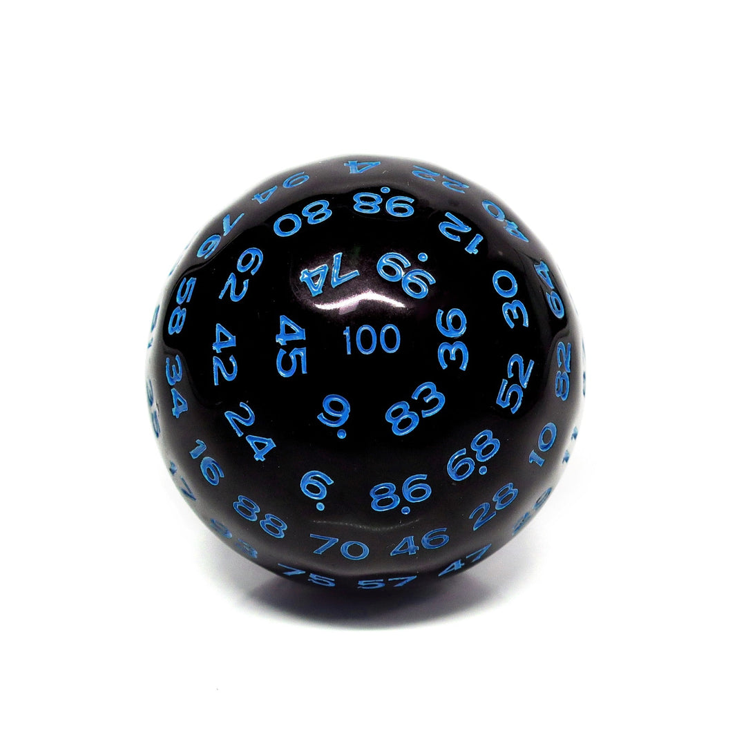D100-Black Opaque w/Blue Numbers