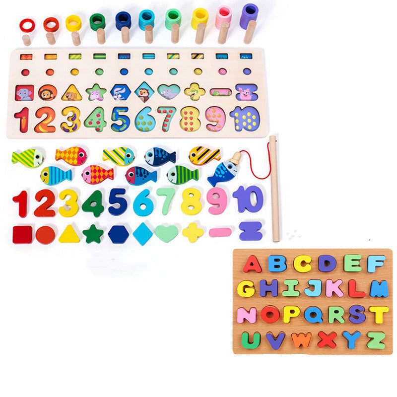 3D Alphabet and Number Puzzle – Wooden Educational Toy for Toddlers