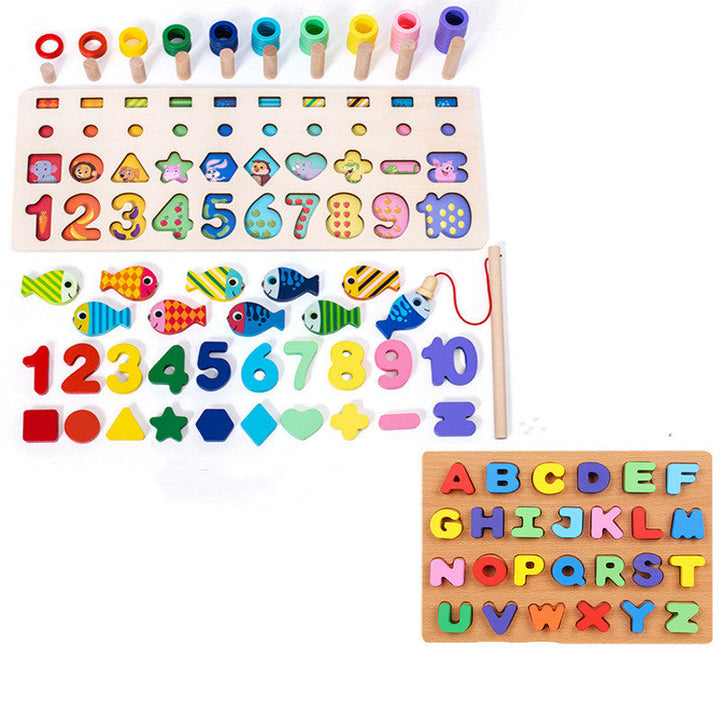 3D Alphabet and Number Puzzle – Wooden Educational Toy for Toddlers