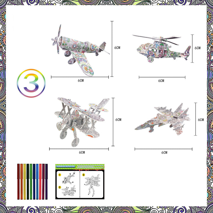 3D DIY Crafting Set of Educational Building Kits for Kids and Adults Dimensions