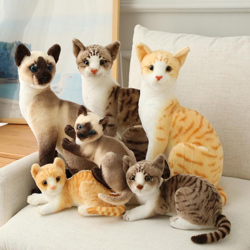Soft Cat Plush Toy Adorable Stuffed Animal Doll for Gifts and Décor