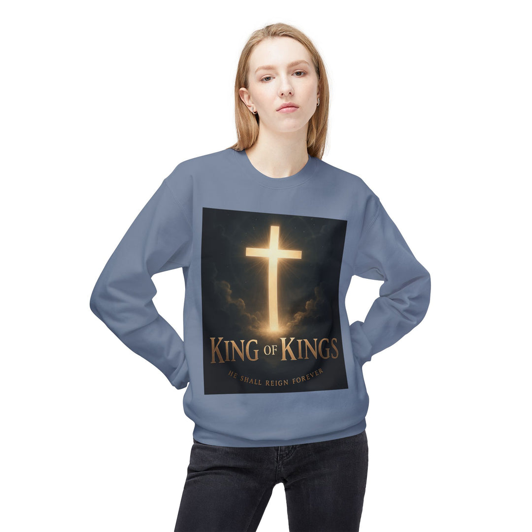 Christian Crewneck Sweatshirt - "King of Kings / Lord of Lords" Religious Pullover