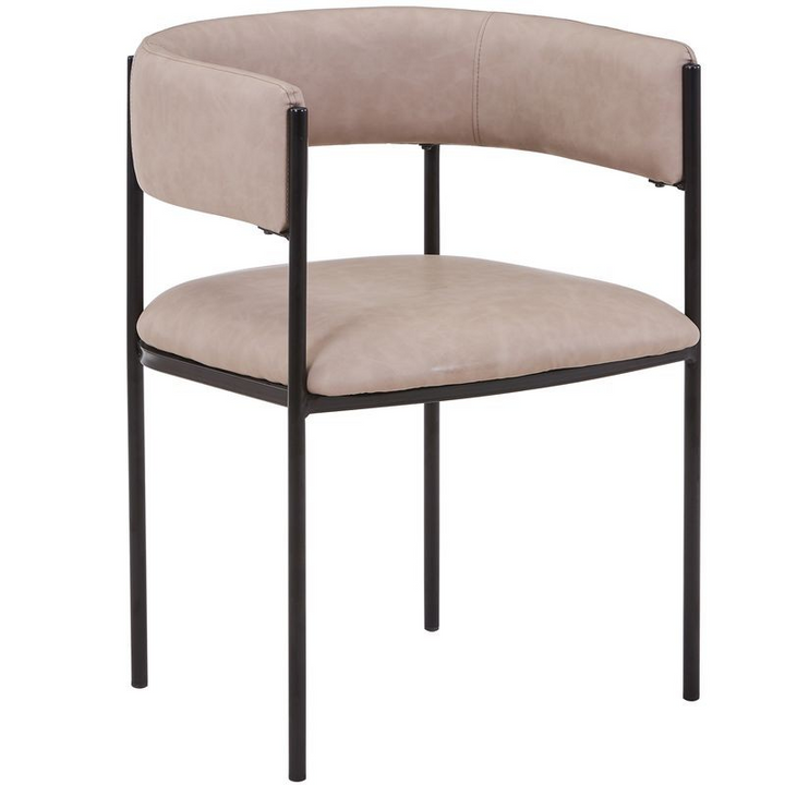 LeisureMod Cyril Collection Modern Chair in Taupe