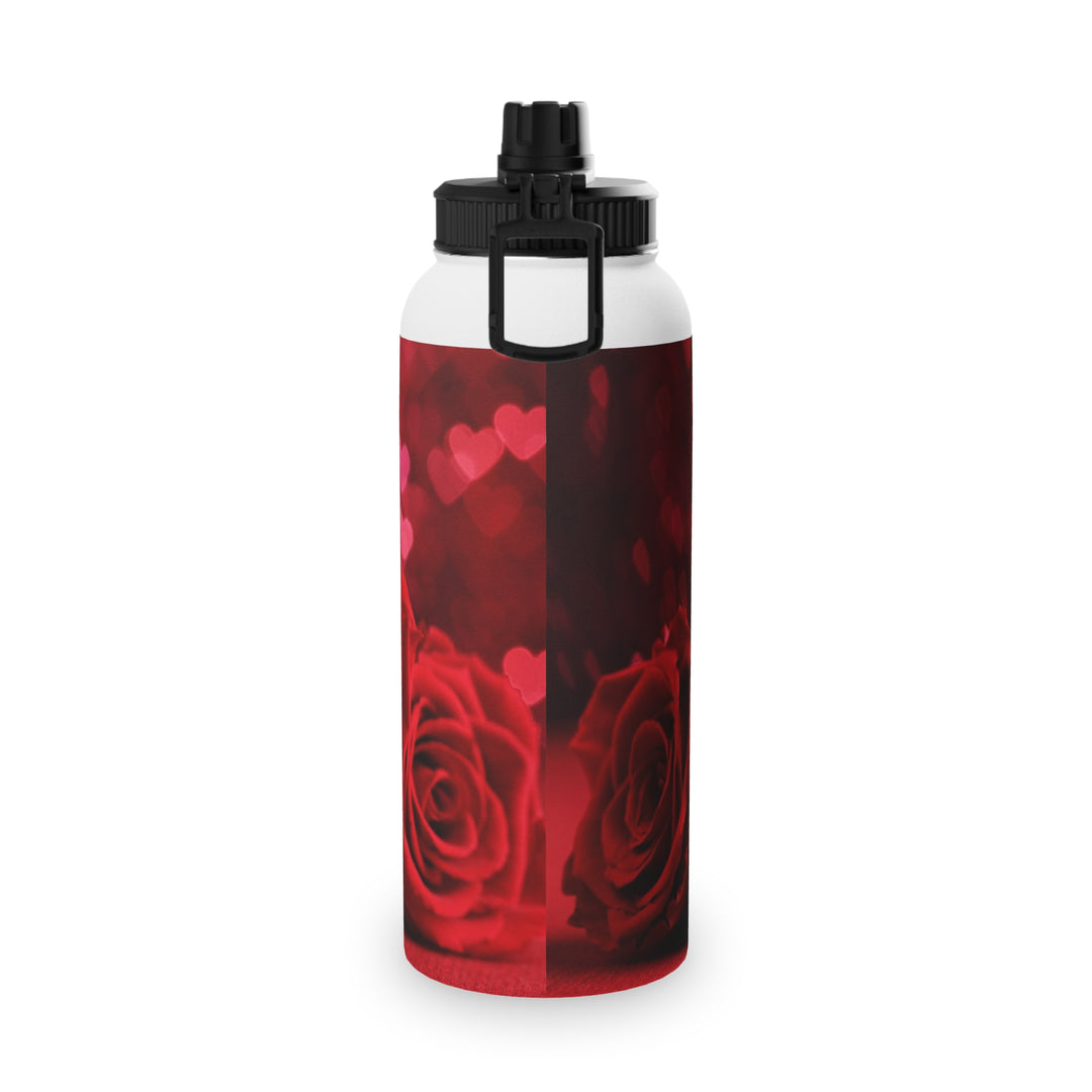 Roses Stainless Steel Water Bottle, Sports Lid