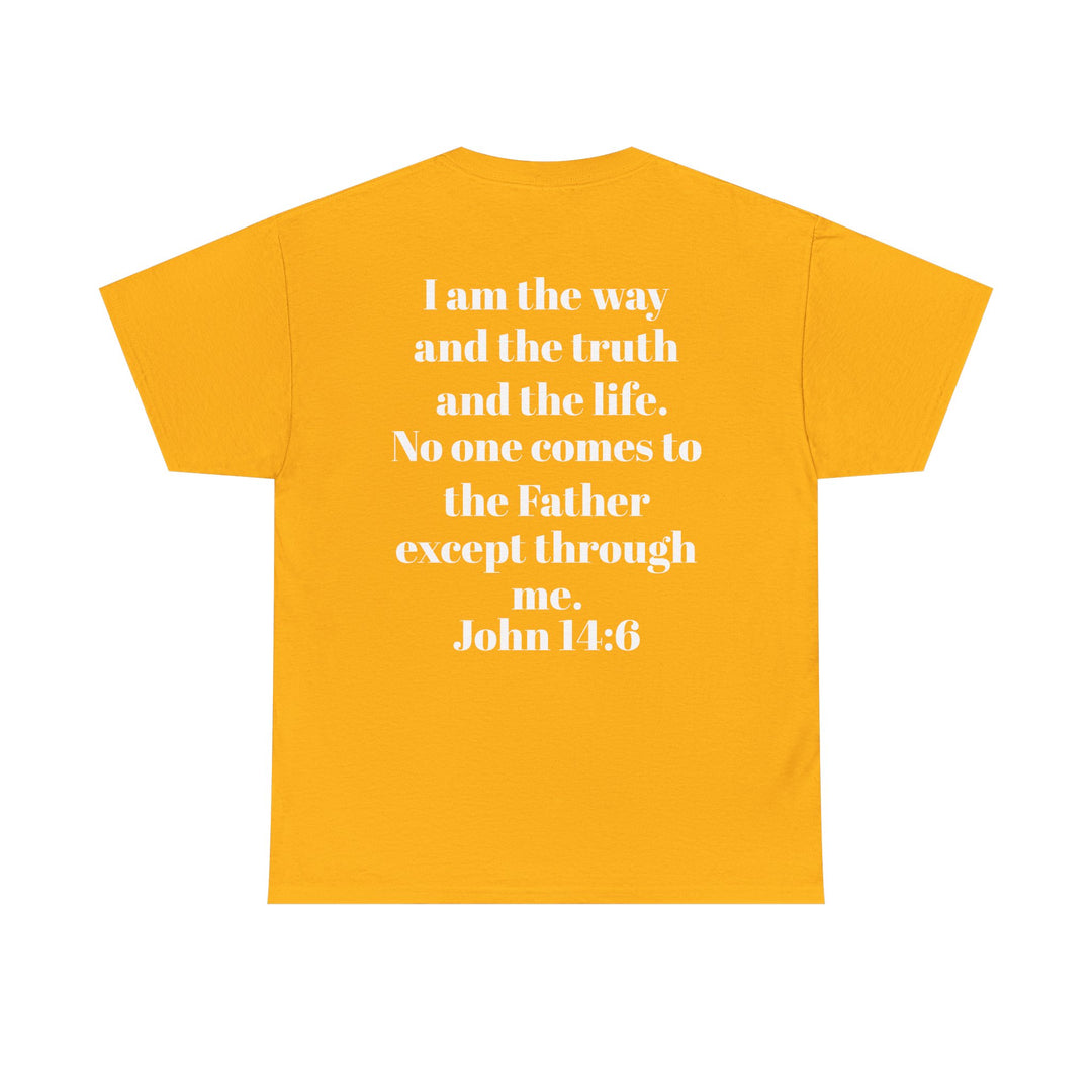 Protectors of the Word Christian T-Shirt No Sleeve Design — 'Victory' Knight Design with John 14:6 Scripture