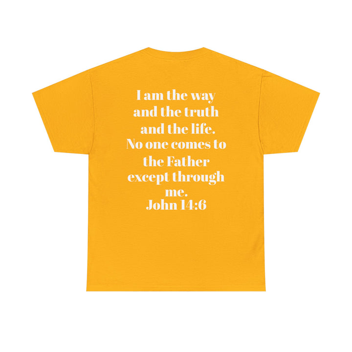 Protectors of the Word Christian T-Shirt No Sleeve Design — 'Victory' Knight Design with John 14:6 Scripture
