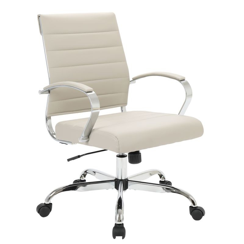 LeisureMod Benmar Leather Office Chair Tan
