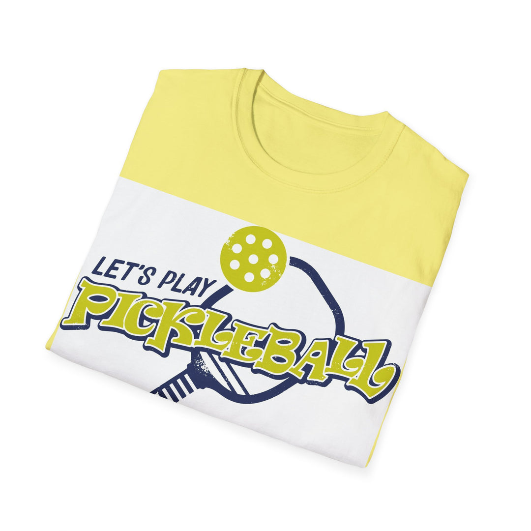 Let's Play PickleBall Unisex Softstyle T-Shirt