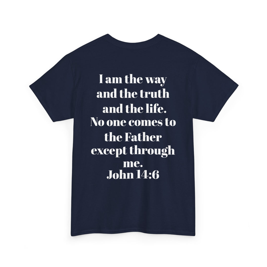 Protectors of the Word Christian T-Shirt No Sleeve Design — 'Victory' Knight Design with John 14:6 Scripture