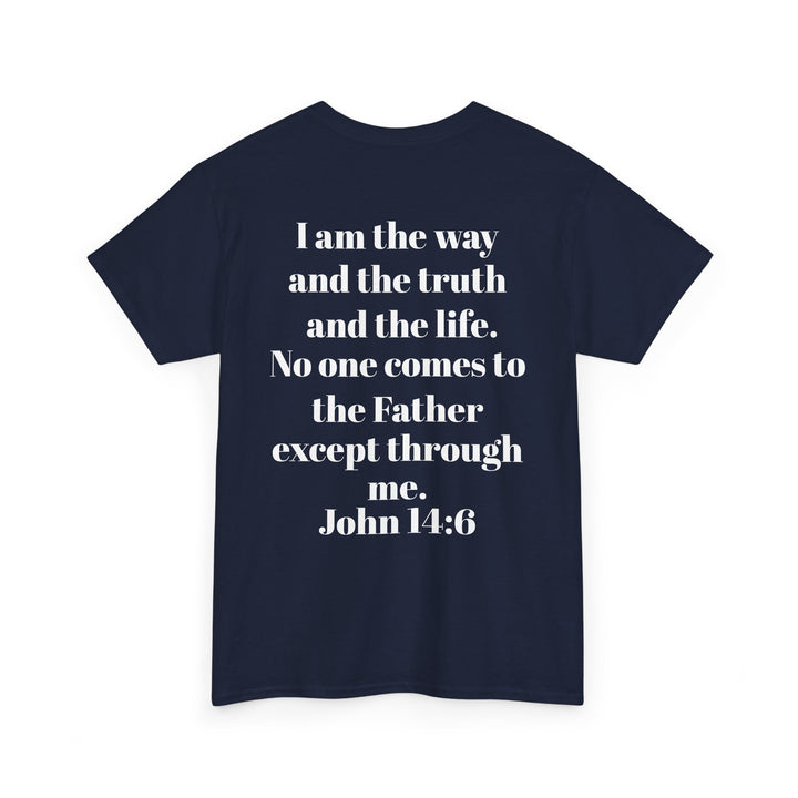 Protectors of the Word Christian T-Shirt No Sleeve Design — 'Victory' Knight Design with John 14:6 Scripture