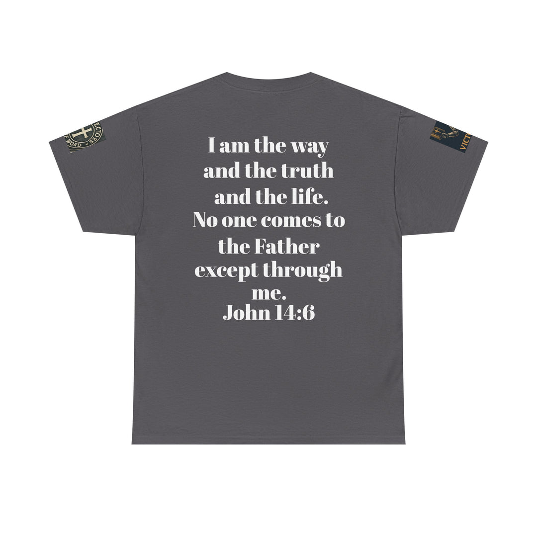 Protectors of the Word Premium Christian T-Shirt — 'Victory' Knight Design with John 14:6 Scripture