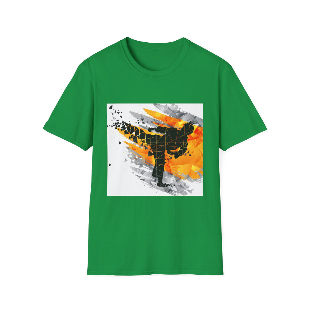 Karate Leg Kick Shatter Unisex Softstyle T-Shirt