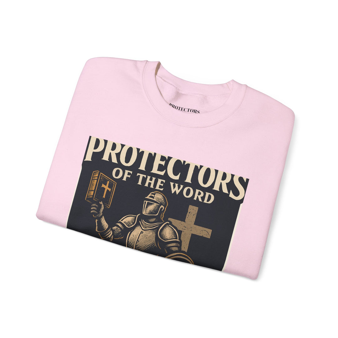 Knight Shield Crewneck Sweatshirt — "Protectors of the Word Victory"