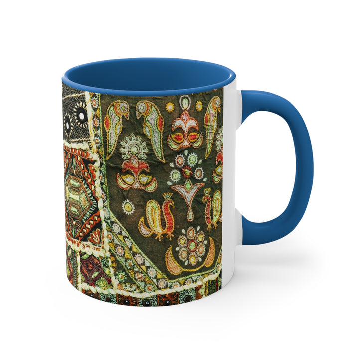 Indian Patchwork Accent Coffee Mug, 11oz