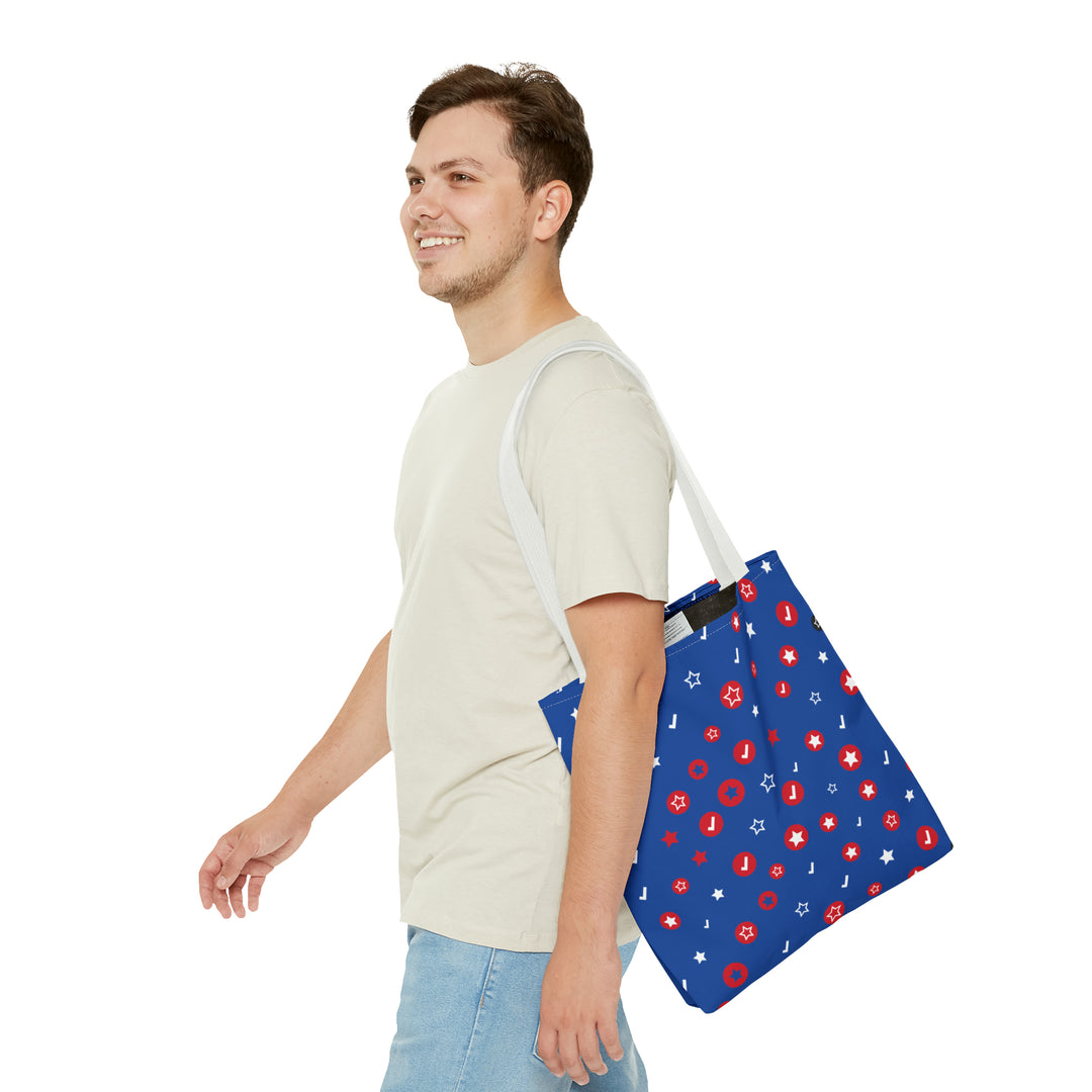 Symbol Pattern Tote Bag (AOP)