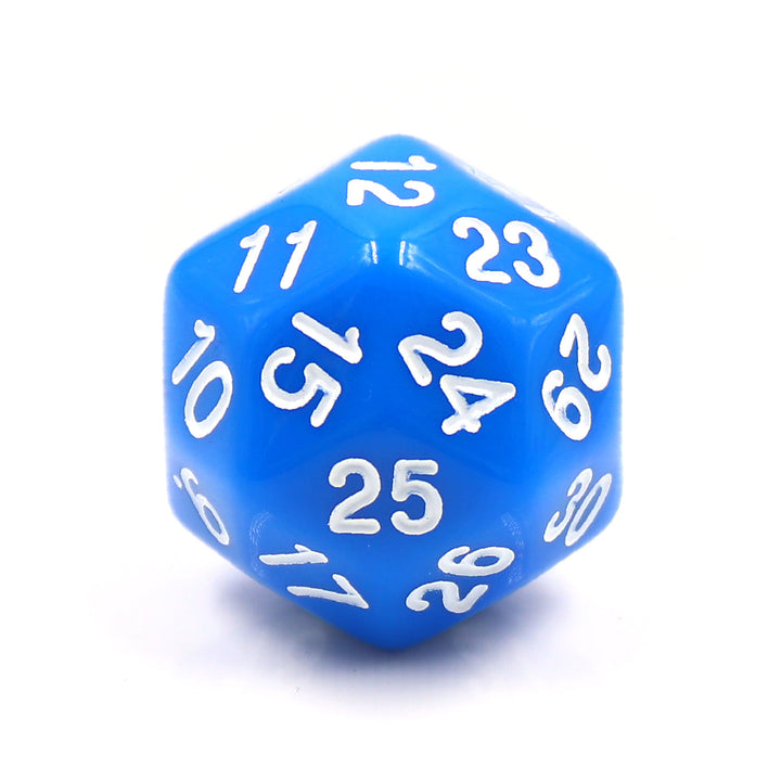 D30 Blue Opaque Single Die 30 Sided/s by HDdice / HengDadice