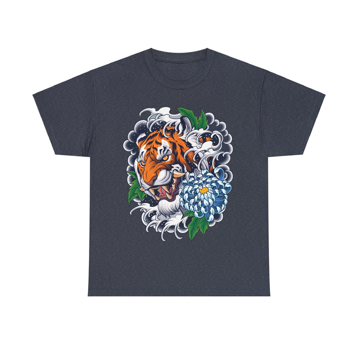 Japanese Style Tiger Unisex Heavy Cotton Tee