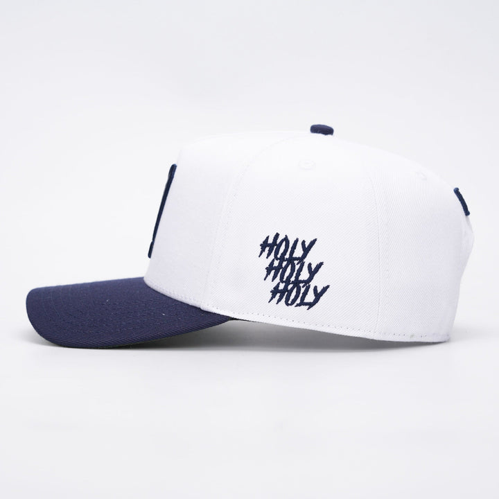 ‘7’ Premium Wool Blend SnapBack - White/Navy