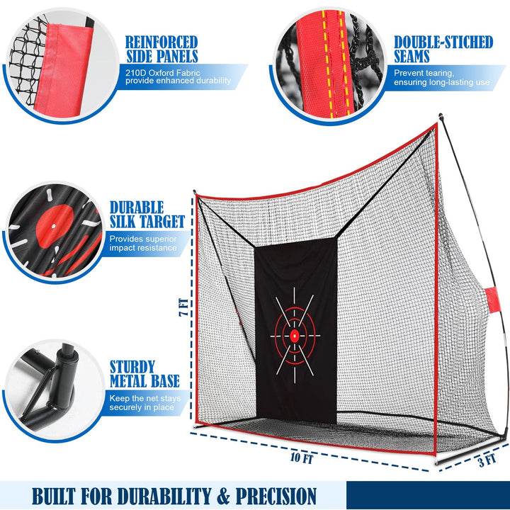 Swing Rex Pro Golf Net for Backyard – Heavy Duty Golf Practice Net