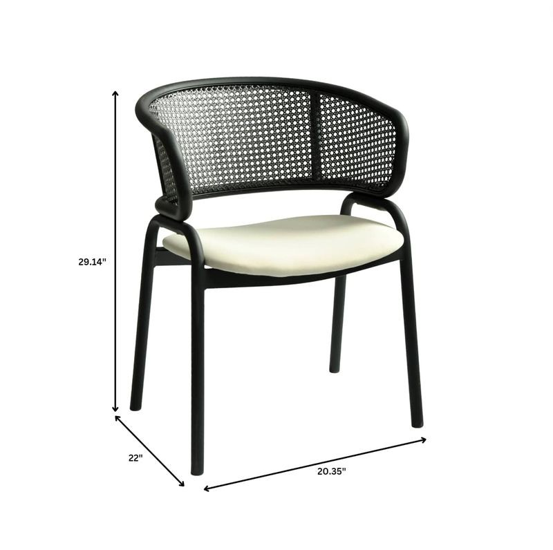 Chair with dimensions labeled on a white background.
