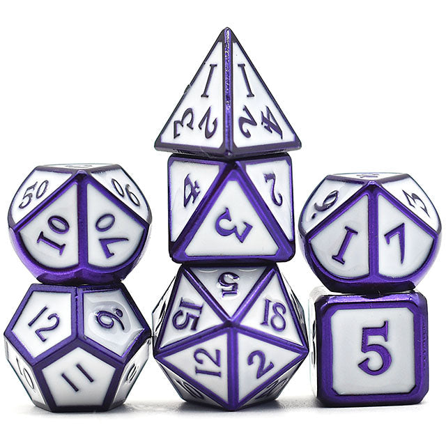 Dark Blue/Purple Electrophoresis Powder with White Dice Metal Set