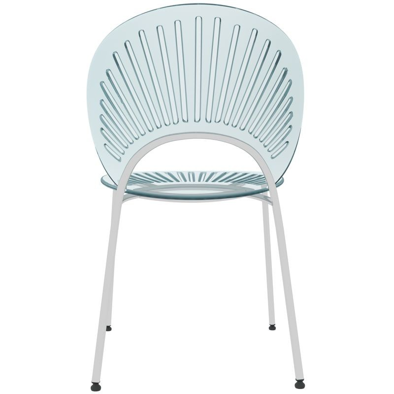 LeisureMod Opulent Series Modern Smoke Dining Chair Back View.