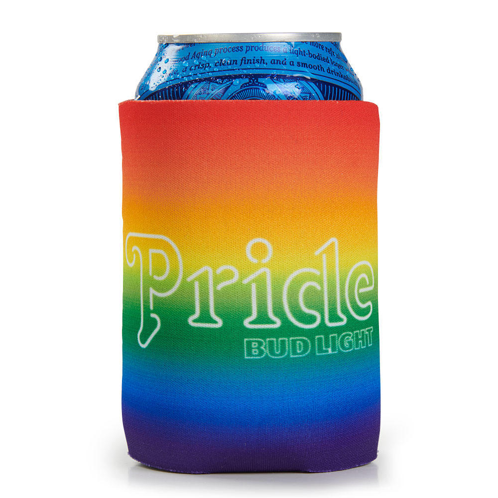 Bud Light Pride Cooler Fits 12 oz Aluminum Can Coozie Rainbow