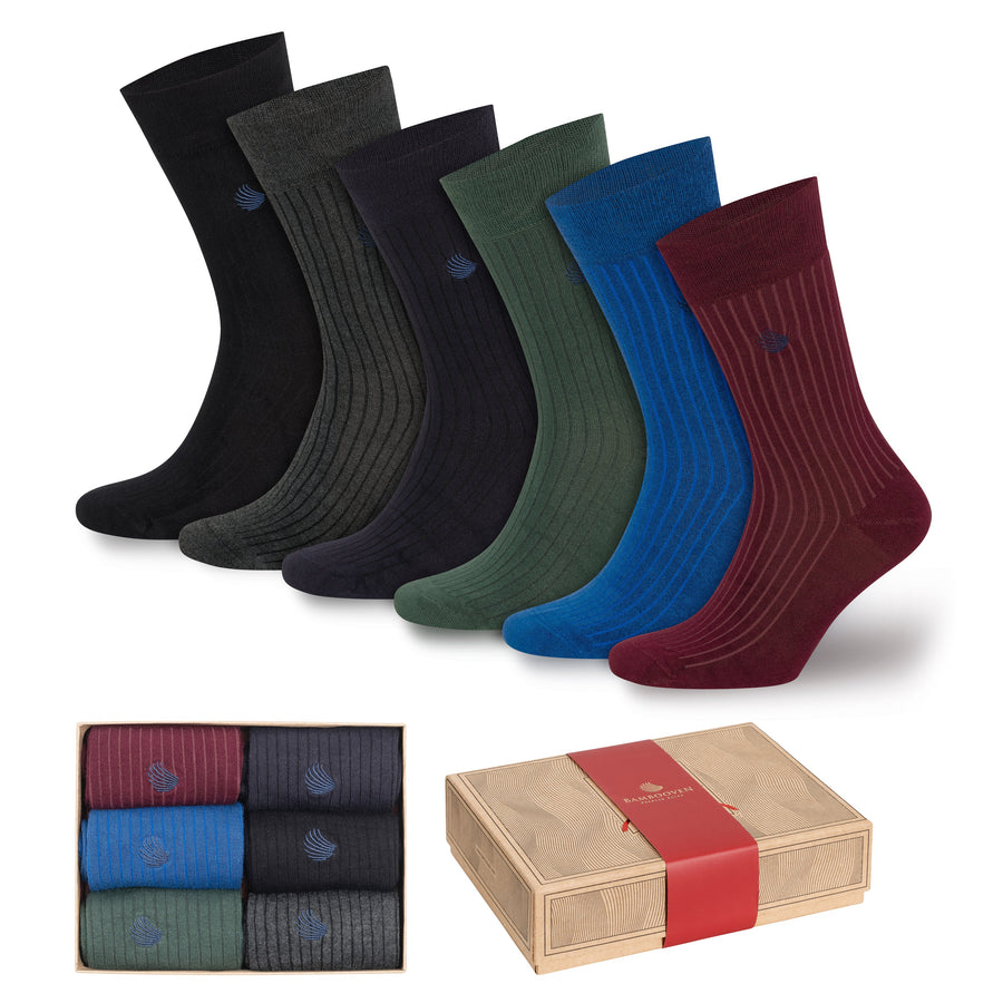 Men’s Bamboo Dress and Trouser Socks 6-Pack - 419