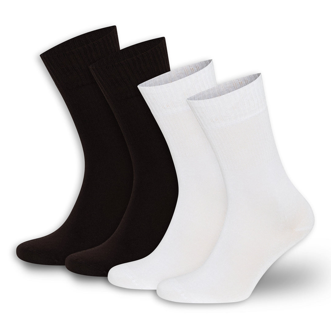 Men’s and Women’s Bamboo Diabetic Crew Socks 4-Pack
