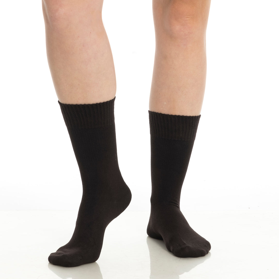 Men’s and Women’s Bamboo Diabetic Crew Socks 4-Pack
