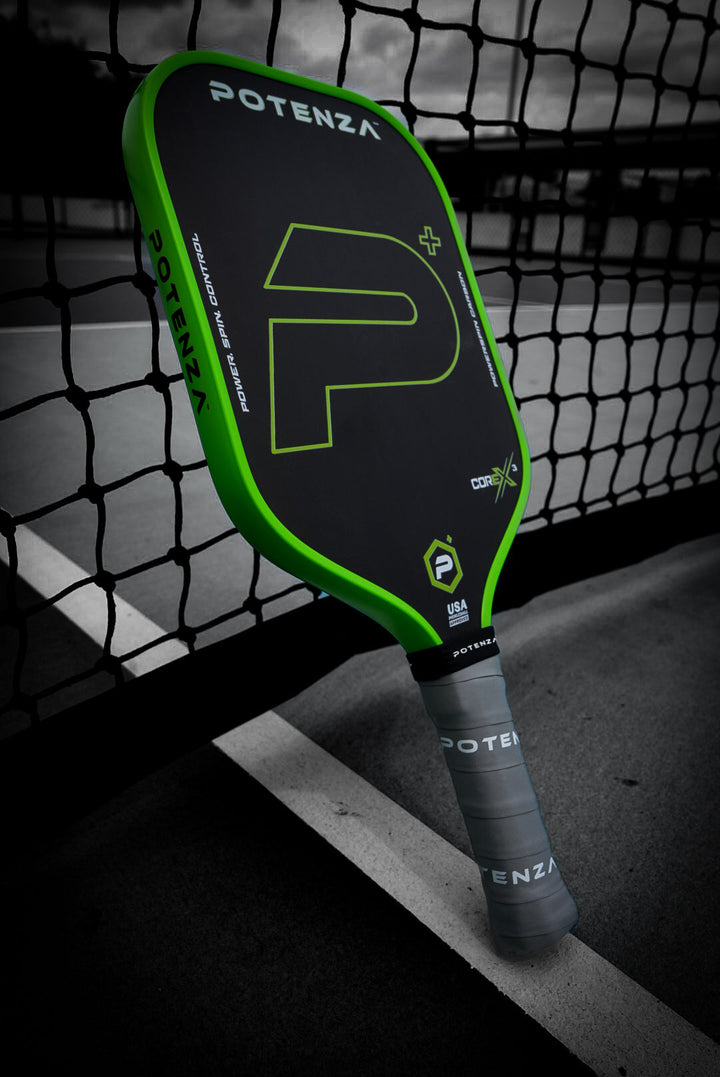 P+ PowerSpin Carbon COREx3 Pickleball Paddle (Neon Green)