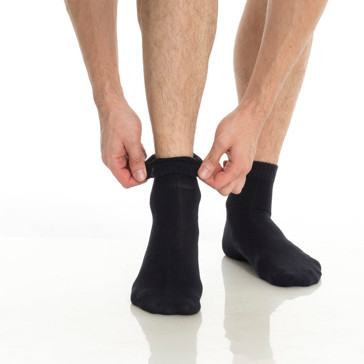 Men’s and Women’s Bamboo Diabetic Ankle Socks 4-Pack