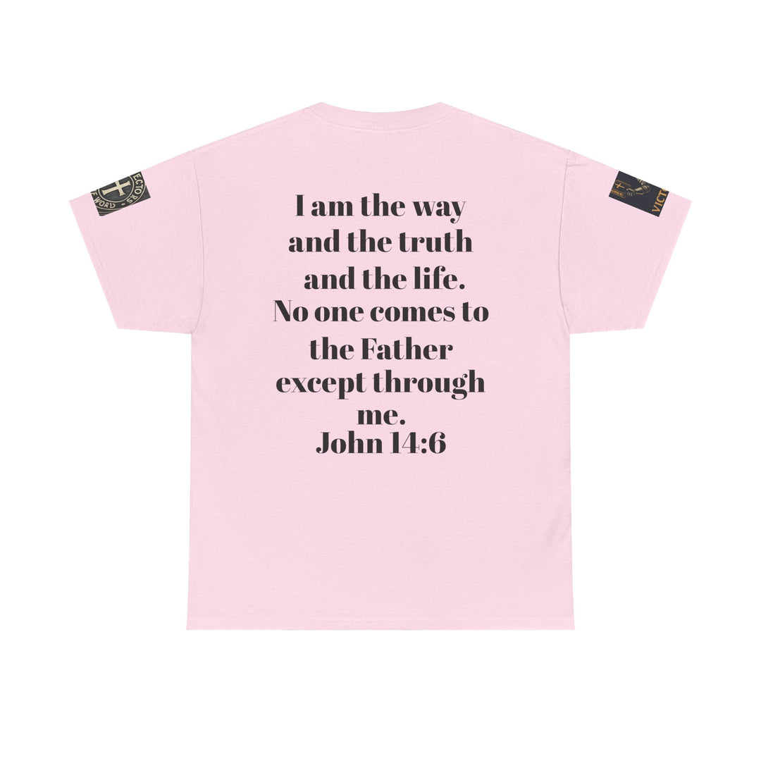Protectors of the Word Premium Christian T-Shirt — 'Victory' Knight Design with John 14:6 Scripture
