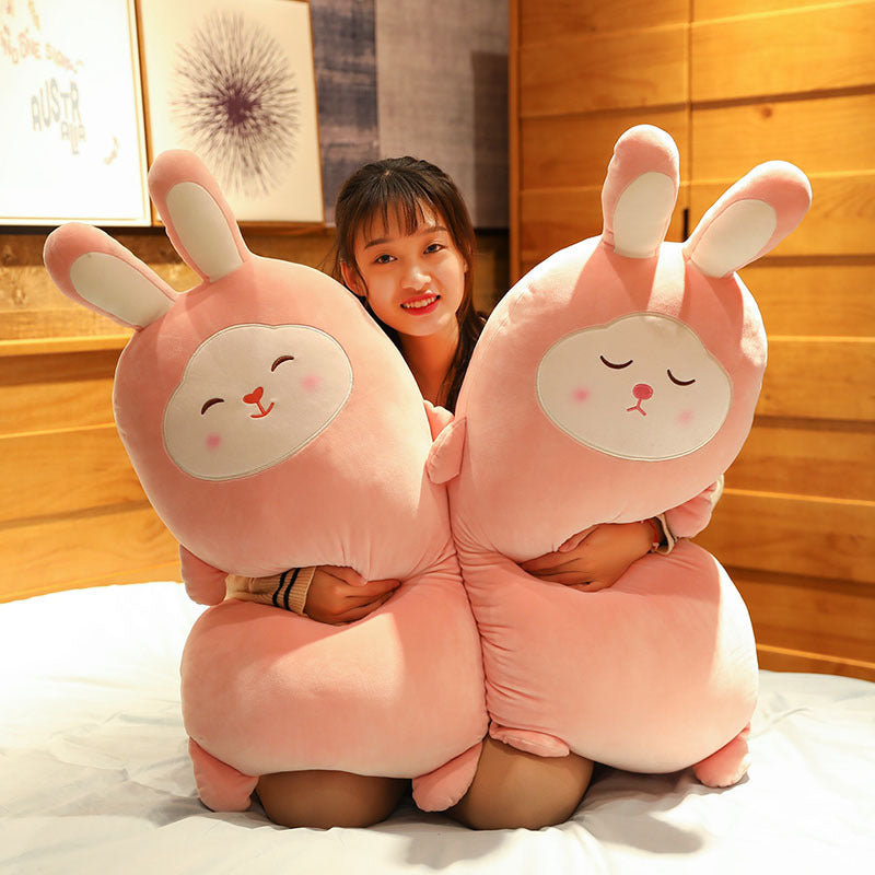 Plush Rabbit Pillow Soft Stuffed Bunny Doll