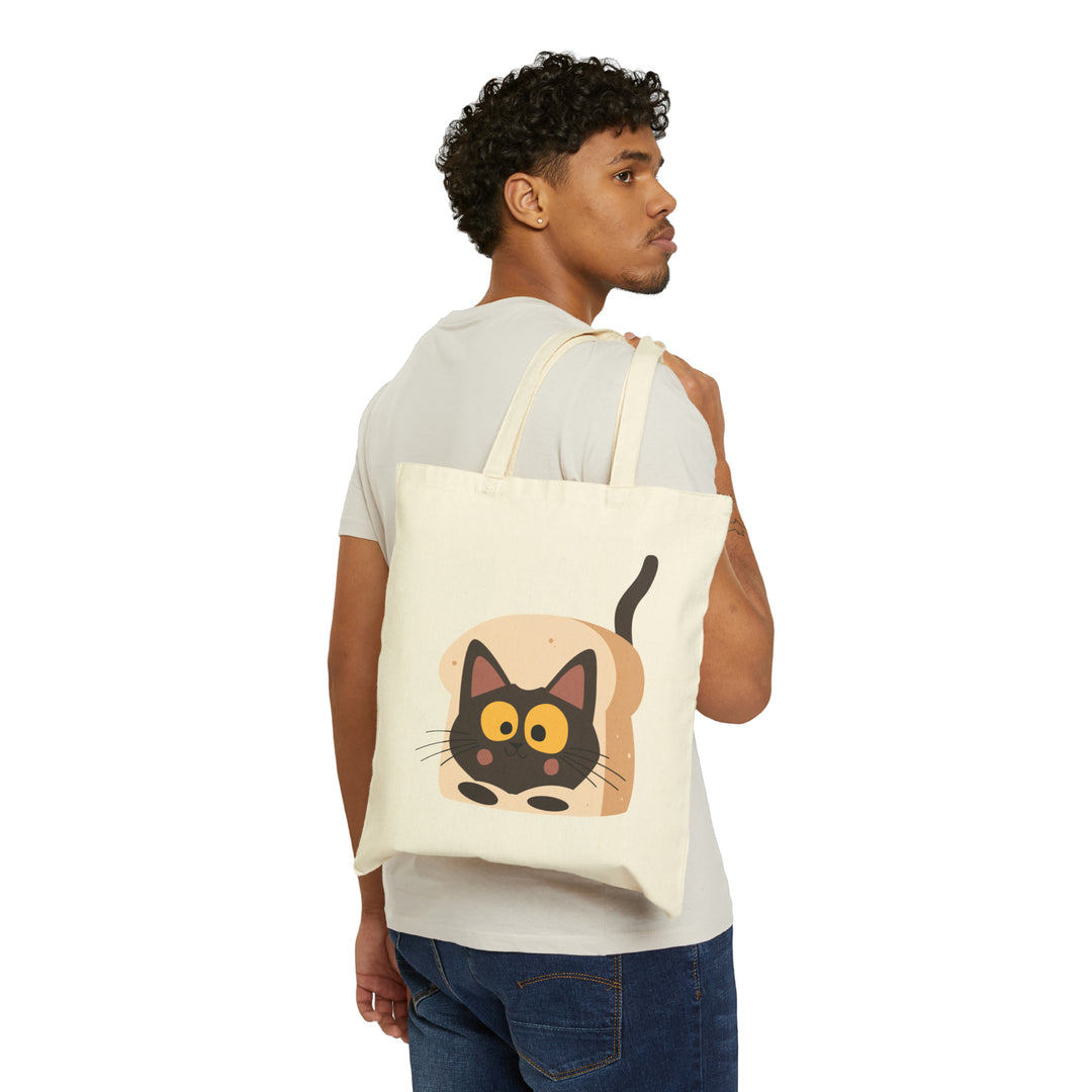 Cat Bread Cotton Canvas Tote Bag