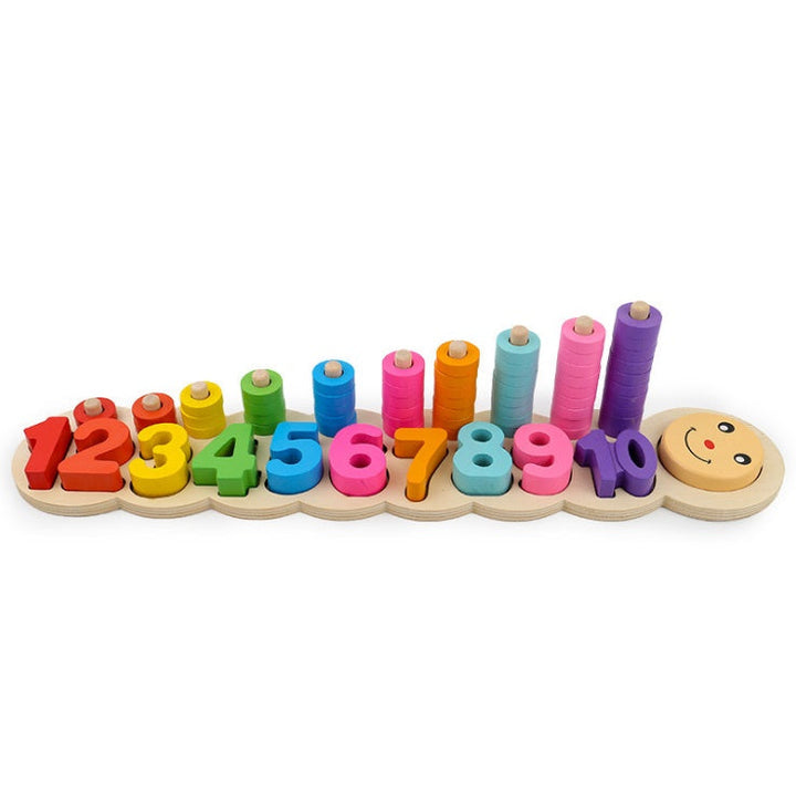 Wooden Logarithmic Board – Early Learning Math and Color Recognition Toy