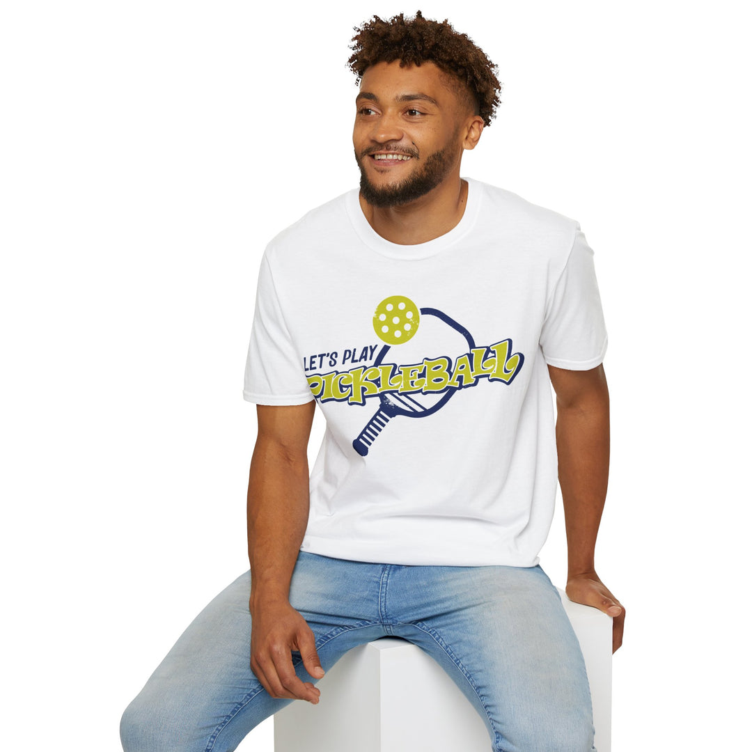 Let's Play PickleBall Unisex Softstyle T-Shirt