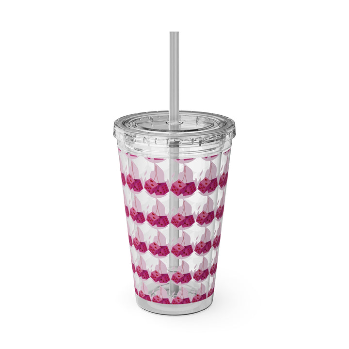 Dice Sunsplash Tumbler with Straw, 16oz