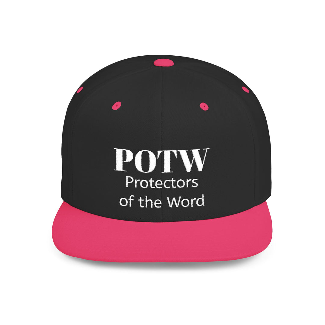 Snapback Hat — POTW 'Protectors of the Word' Logo Flat Bill Cap