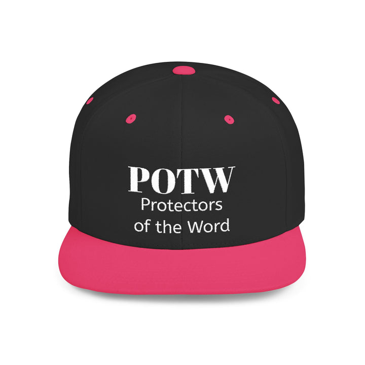 Snapback Hat — POTW 'Protectors of the Word' Logo Flat Bill Cap