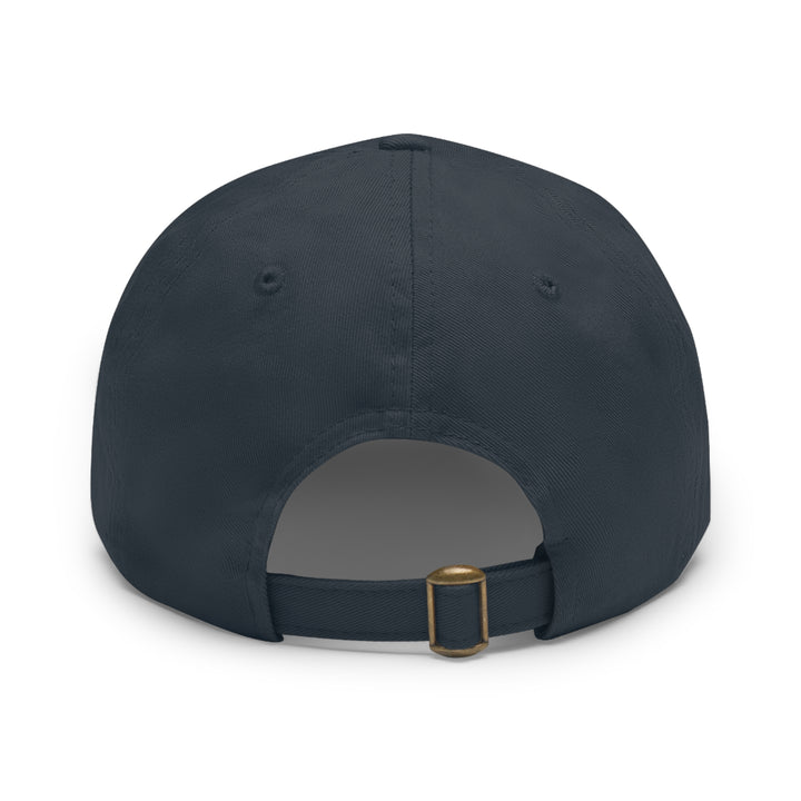 Dove and Leaf Dad Hat with Leather Patch (Rectangle)